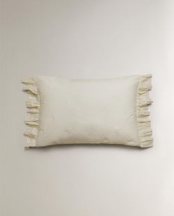 Zara Home наволочка декоративная из хлопка, молочный
