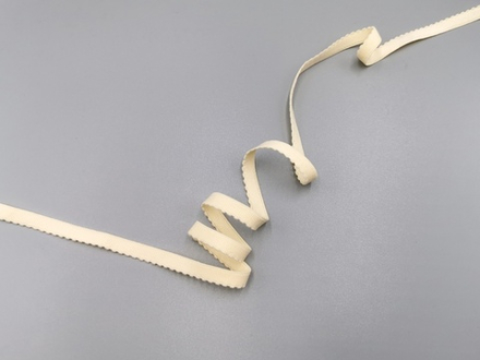 Отделочная резинка с фестонами, 8 мм, миндальный крем, Турция, (Арт: OTR605/8-8896), м