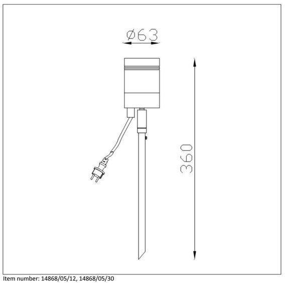 Ландшафтный светодиодный светильник Lucide Arne-Led 14868/05/12
