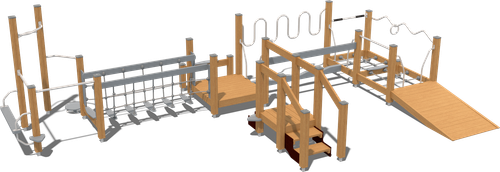 Спортивный комплекс Алтай (брус светлый дуб)