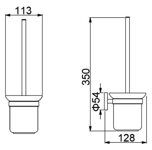 Ершик для унитаза Timo Saona 13061/17 Золото матовое