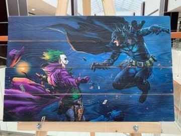 Картина на досках Batman vs Joker (40x60 см)