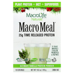 Macrolife Naturals, Macro Meal®, протеиновый порошок, со вкусом ванили, 10 пакетиков по 41 г (1,4 унции)
