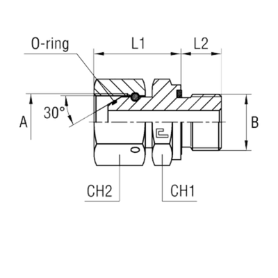 Штуцер FNE BSP 1/8 - BSP 1/8