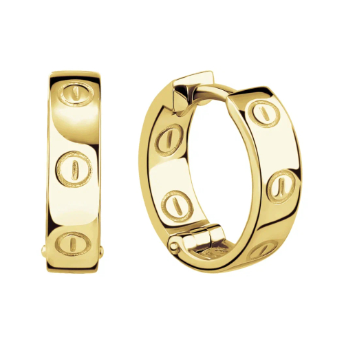 Серьги - конго с винтами в золочении