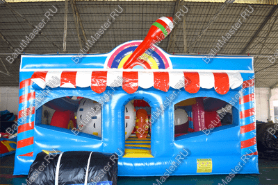 Коммерческий надувной батут "Мороженое" 6*6*3.5 м