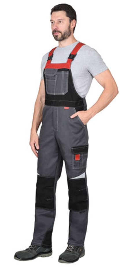 Полукомбинезон "Фаворит-Мега": серый с красн., черн.,СОП Тк. Rodos