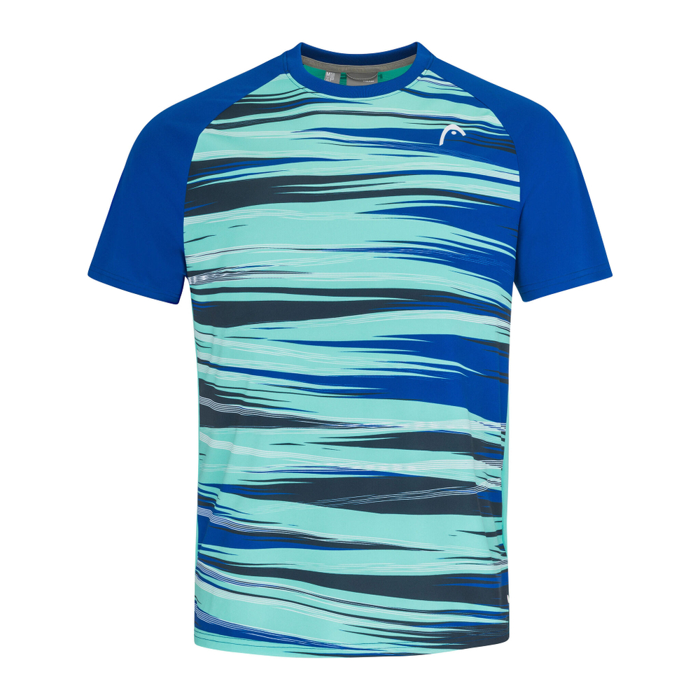 Мужское теннисное поло HEAD Topspin T-Shirt Men - Blue, Green