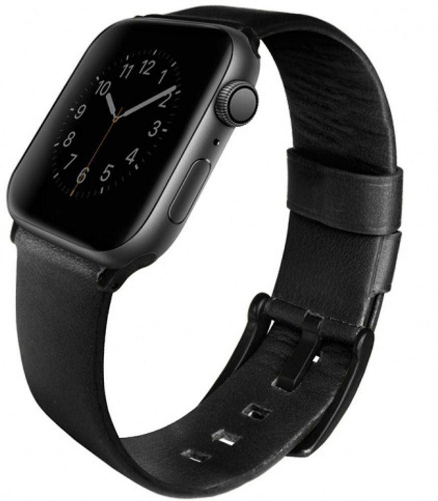 Браслет-ремешок для Apple Watch L-shaped leather strap (23005-BK) black