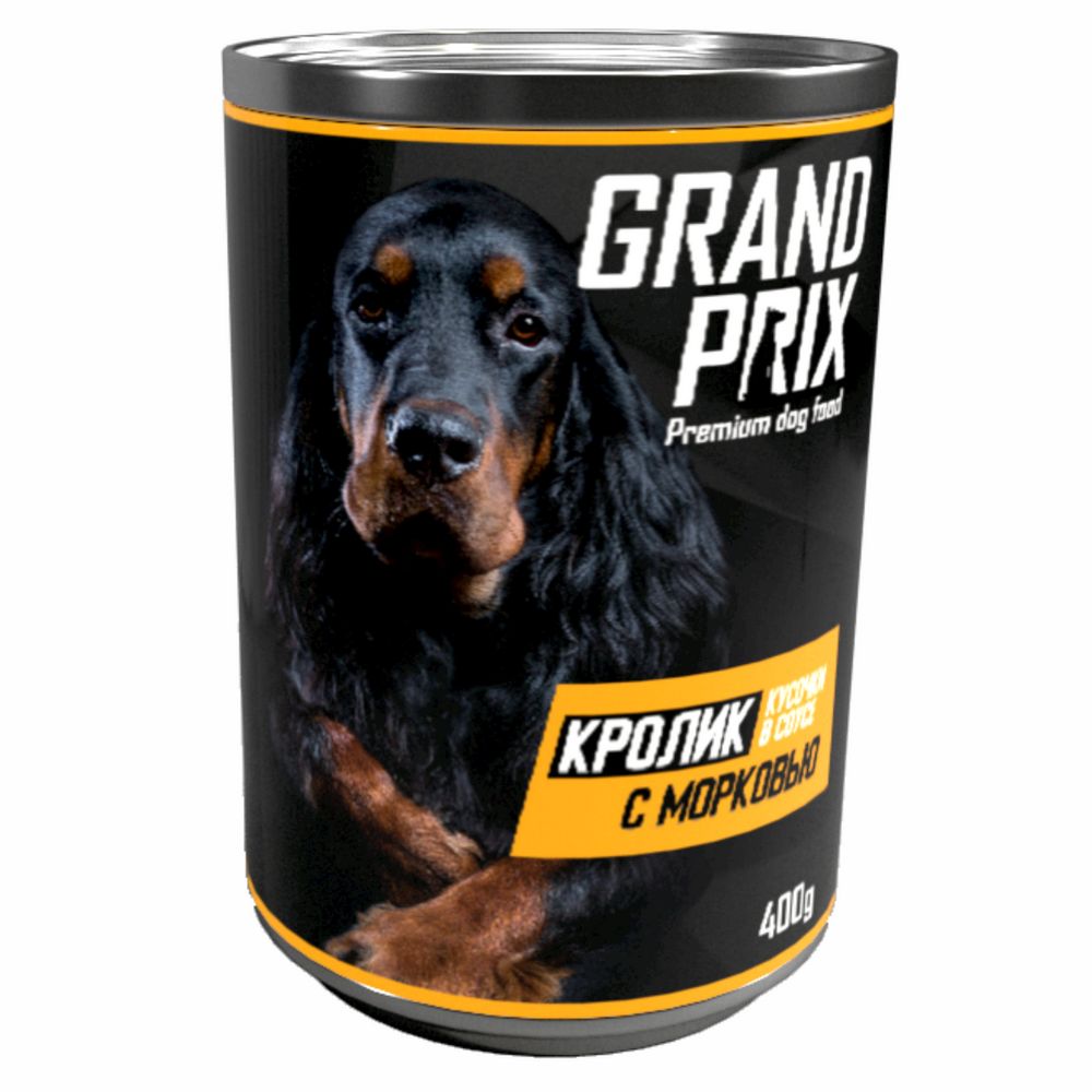 Консервированный корм Grand Prix для собак кусочки в соусе кролик с морковью 400 г