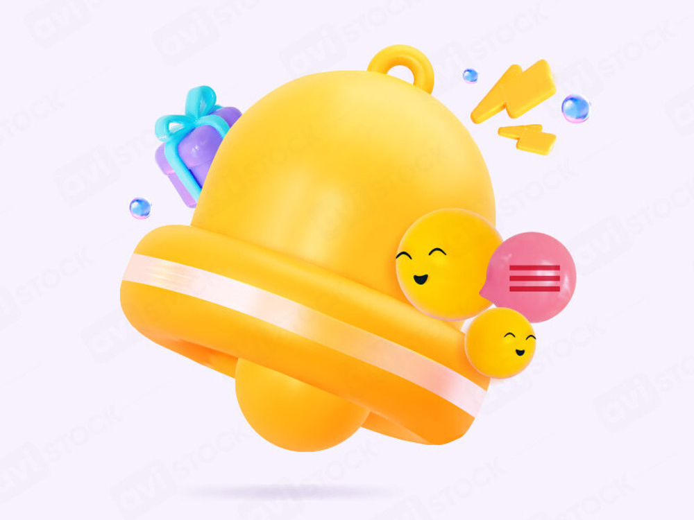 3D уведомление со смайликами