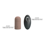 Карамельная удлиняющая насадка на пенис с вибрацией и пультом ДУ (Цвет: карамель (темно-бежевый))