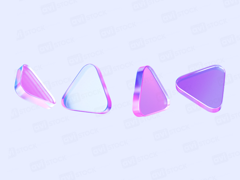 3D Голографические Треугольники для Веб-дизайна