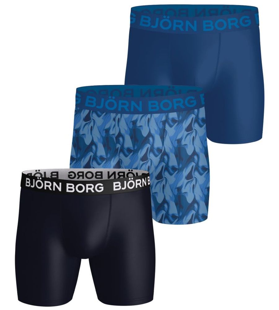 Мужские спортивные боксеры Björn Borg Sports Microfiber 3P - multicolor