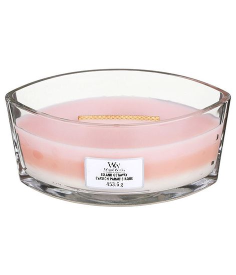 Отдых на острове, ароматическая свеча эллипс, WoodWick
