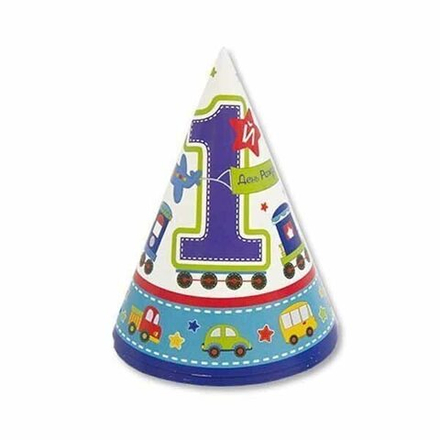 Колпаки 1-й ДР Мальчик, 8 штук