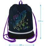 Мешок для обуви 1 отделение Berlingo "Pegas", 510*400мм, расшир. дно, светоотражающая лента, карман на молнии