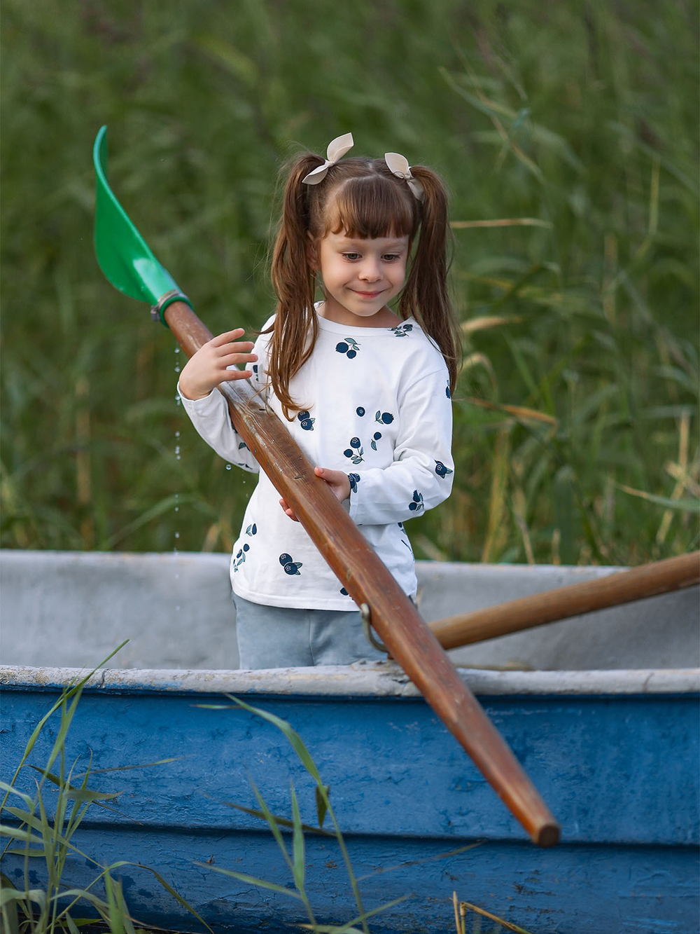 Лонгслив оверсайз Mjölk Голубика