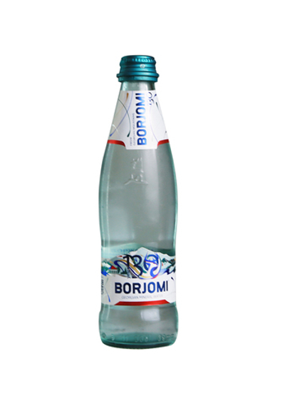 Вода Borjomi минеральная лечебно-столовая питьевая газированная 0.33 л.