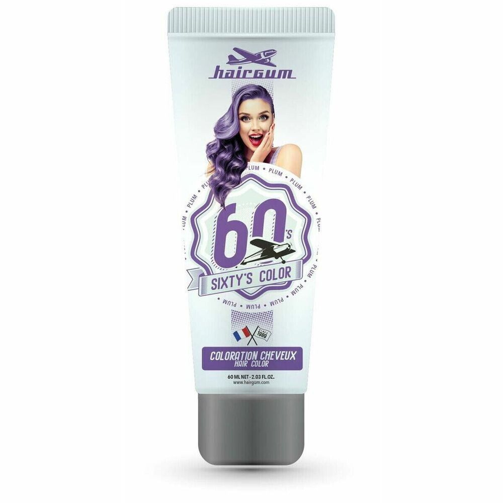 Полуперманентное окрашивание Hairgum Sixty&#39;s Color Сливовый (60 ml)