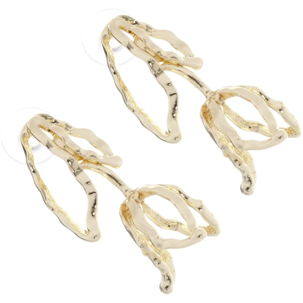 Серьги «ЭЛЛОДИ», тюльпаны, цвет золото и серебро, 4*1,5см