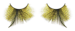 Желто-черные ресницы-перья (Цвет: черный с желтым)