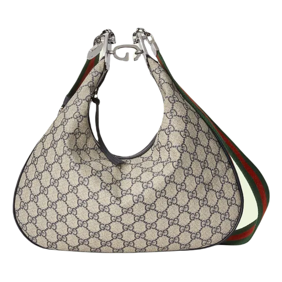 Мужская большая сумка через плечо Gucci Attache бежевый