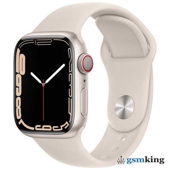 Apple Watch Series 7 GPS + Cellular 41mm Starlight Aluminum Case with Sport Band Starlight MKH83LL/A