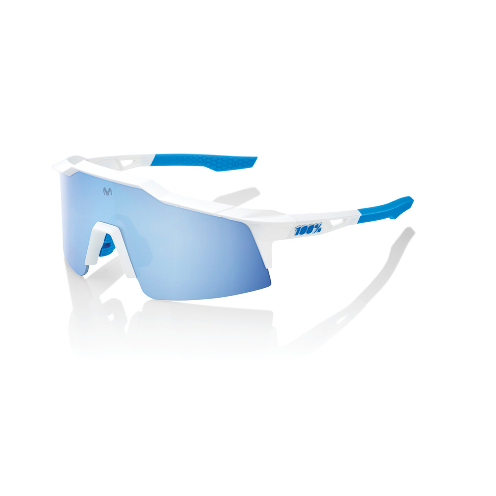 Спортивные очки с диоптриями 100% Speedcraft SL / Movistar Team White / HiPER Blue Multilayer Mirror Lens