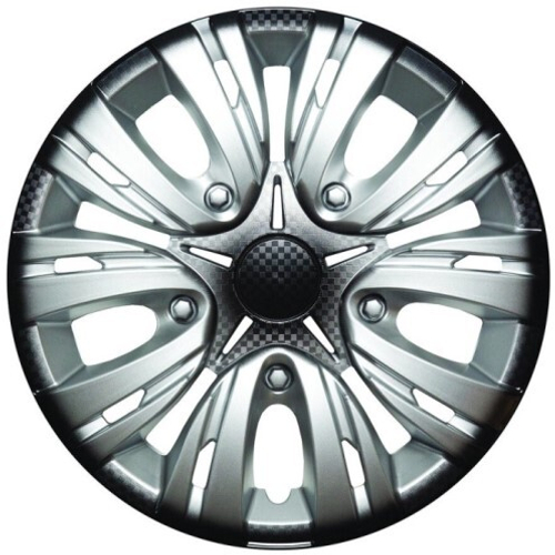 Колпак колеса R14 Лион серебристо-черный (в мешке 4 упак) (LION)