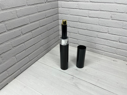 Футляр для ручек металлический, черный, круглый