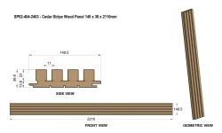 SAWO Вагонка кедр 36x149x2110мм, (упак 3 шт.), SP02-404-2403