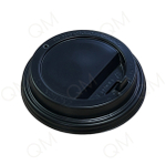 Крышка К89К (носик) ЧЕРНАЯ (К1000, Ф100) СтиролПласт (100шт/упак)