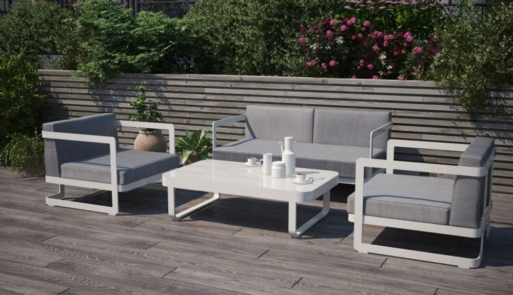 Villino, набор белый/серый, алюминий