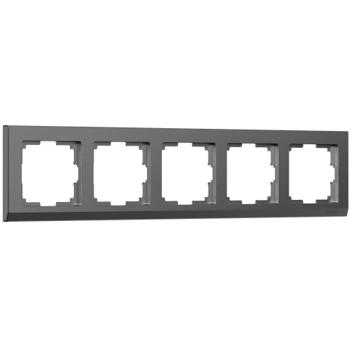 Рамка из поликарбоната на 5 постов Stark графит матовый W0051864