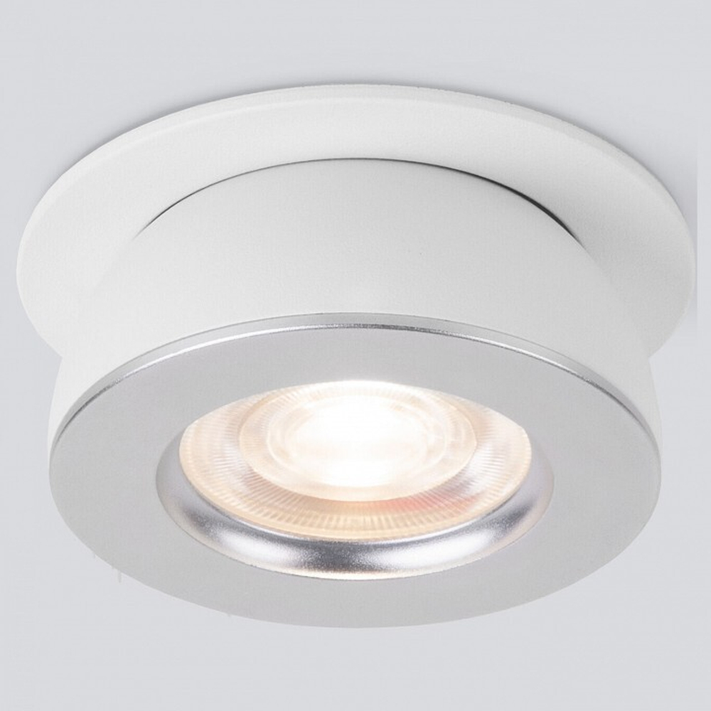 Встраиваемый светильник Elektrostandard 25080/LED 8W 4200К белый/серебро