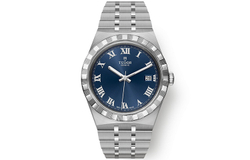 TUDOR Royal Collection Automatic Mechanical Movement Men"s Watches Watch 38mm Blue Dial Matte Steel Watch Case