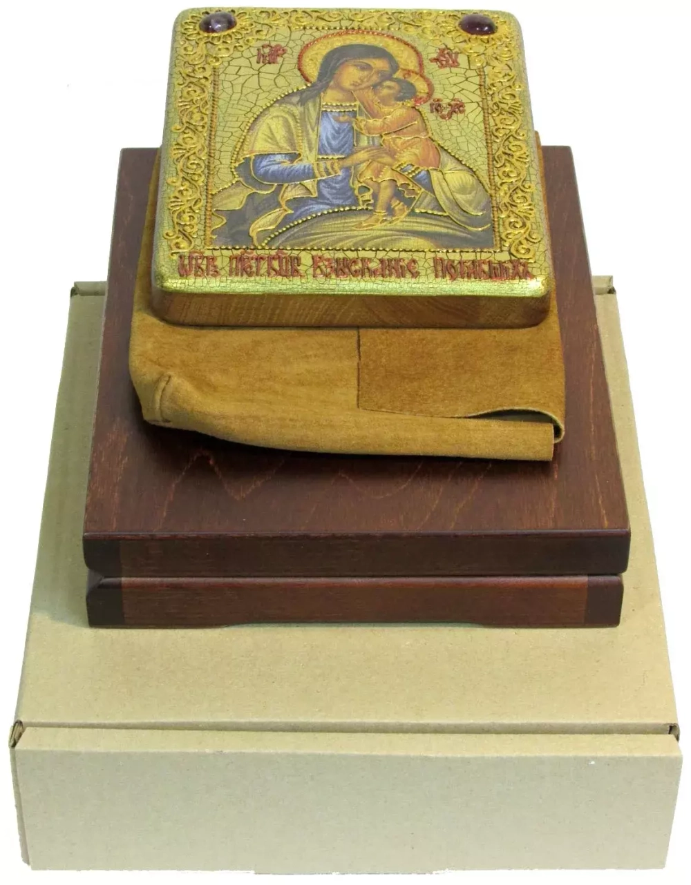 Икона Пресвятой Богородицы "Взыскание погибших" 20х15см на натуральном дереве в подарочной коробке