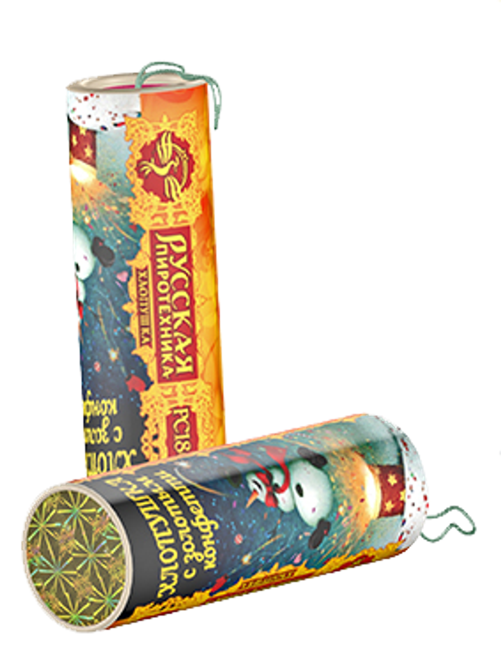 Хлопушка с золотым конфетти 90 мм