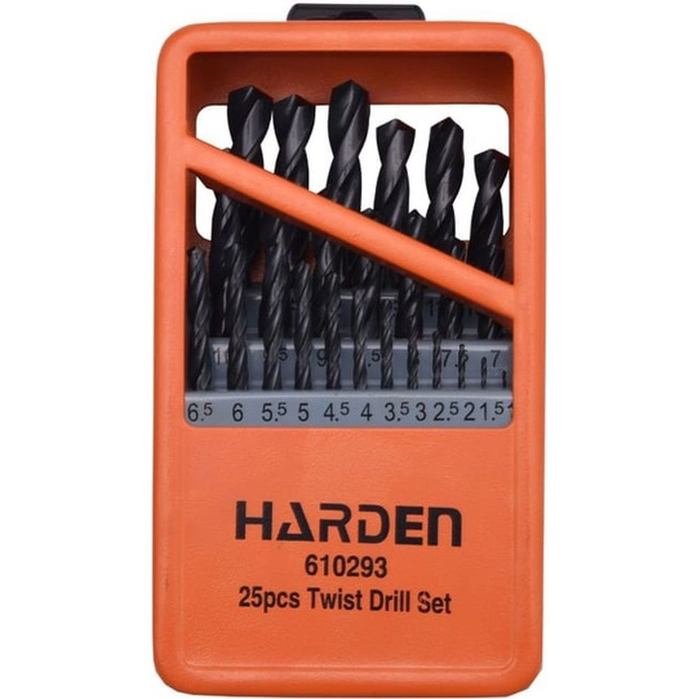 Набор из 25 сверл по металлу HSS 1-13мм HARDEN