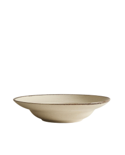 Zara Home тарелка из каменной керамики, цвет бежевый, 25.5 см