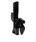 Кожаные сапоги казаки на каблуке Marella - черный(37960272)