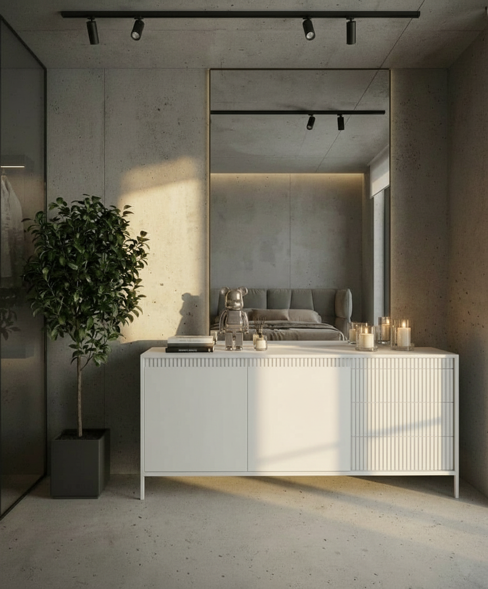 Комод для одежды 160*80*40 белый,Невада