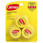 Carmex, классический бальзам для губ, лечебный, 3 баночки по 7,5 г (0,25 унции)