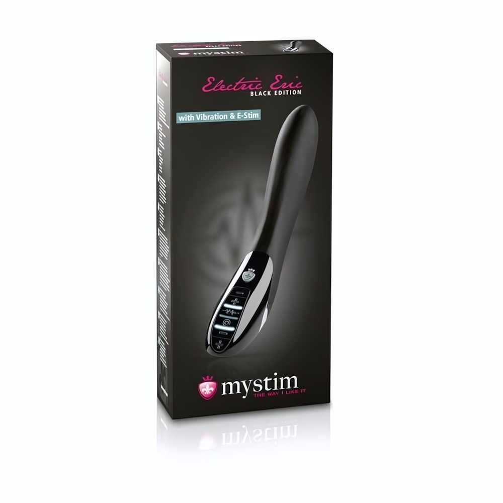 Черный вибратор с миостимуляцией Mystim Electric Eric Black Edition - 27 см. (Цвет: черный)