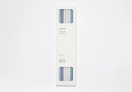 AROMATEPLO Свеча тонкая 32 см, в наборе из 8 шт.