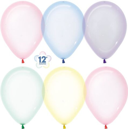 Шар (12''/30 см) Макарунс, Хрустальное ассорти, кристалл