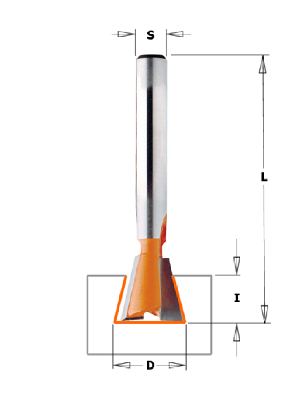 Фреза ласточкин хвост 18гр. монолитная S=6 D=7,9x6 HOFFMANN W2 RH CMT 718.079.11