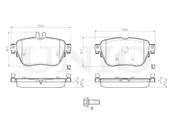 Колодки тормозные диск. задние UNIO BRP-20198
