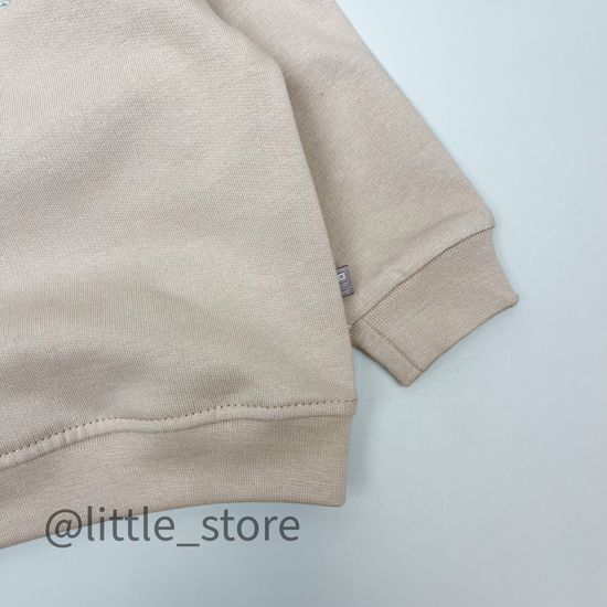 Свитшот "Облака" из футера с начесом, Бежевый